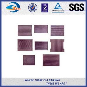 Durable Rubber Pads for Steel Tracks / Black Color Rail Base Part