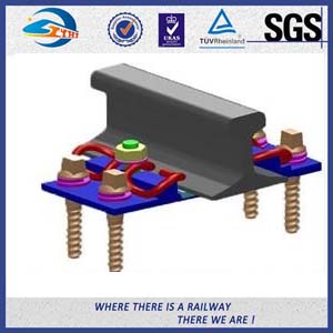 SKL12 Rail Fastening System With Screw Spike Plastic Dowel Elastic Clip Rubber Pad Guide Plate